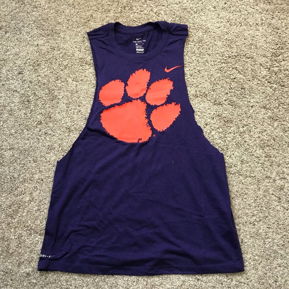 Nike Clemson Cut Off Tank Top